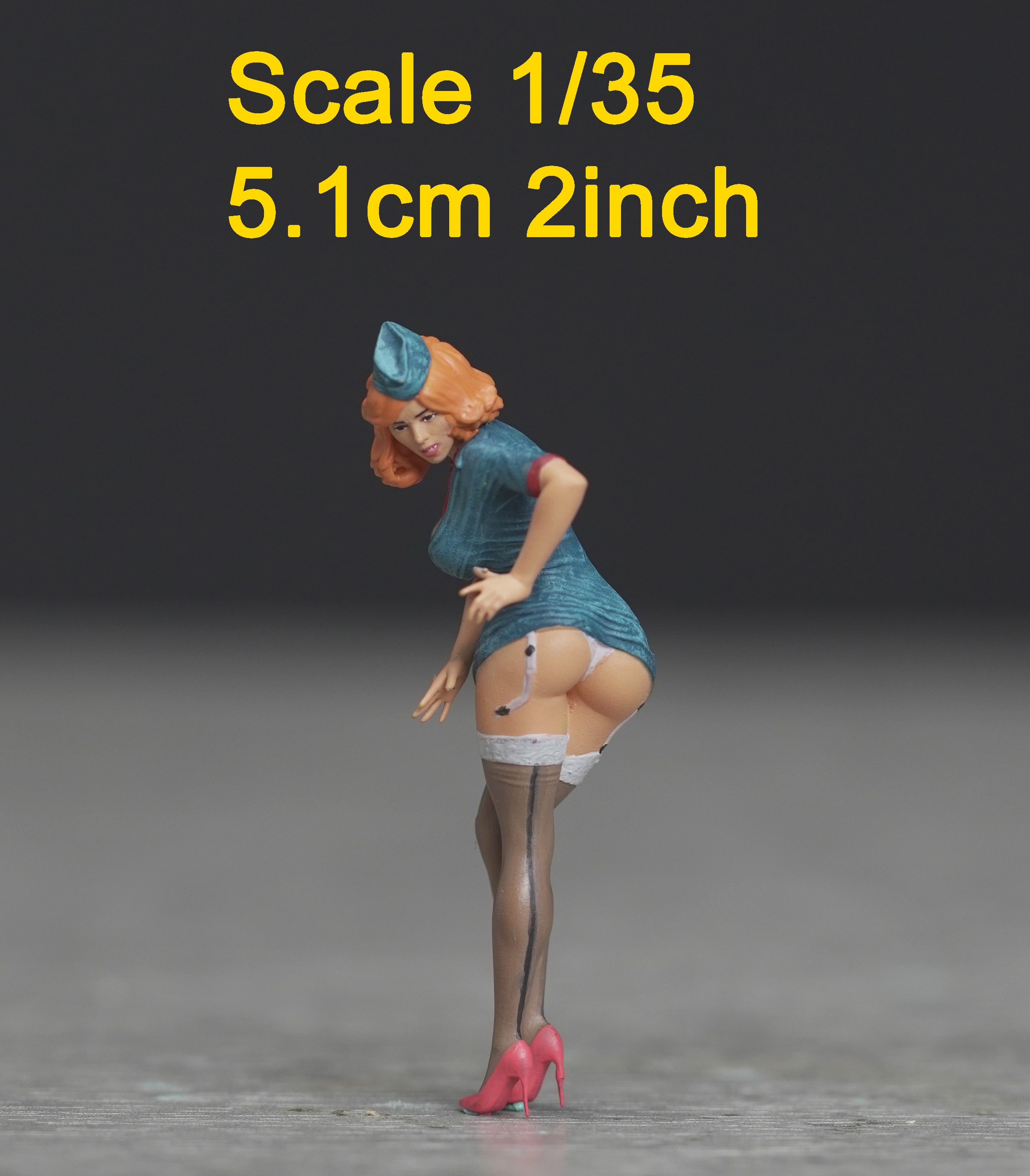 Pin up Girl figure HO 1/64 1/43 1/24 1/18 Scale handpaint high detail G84