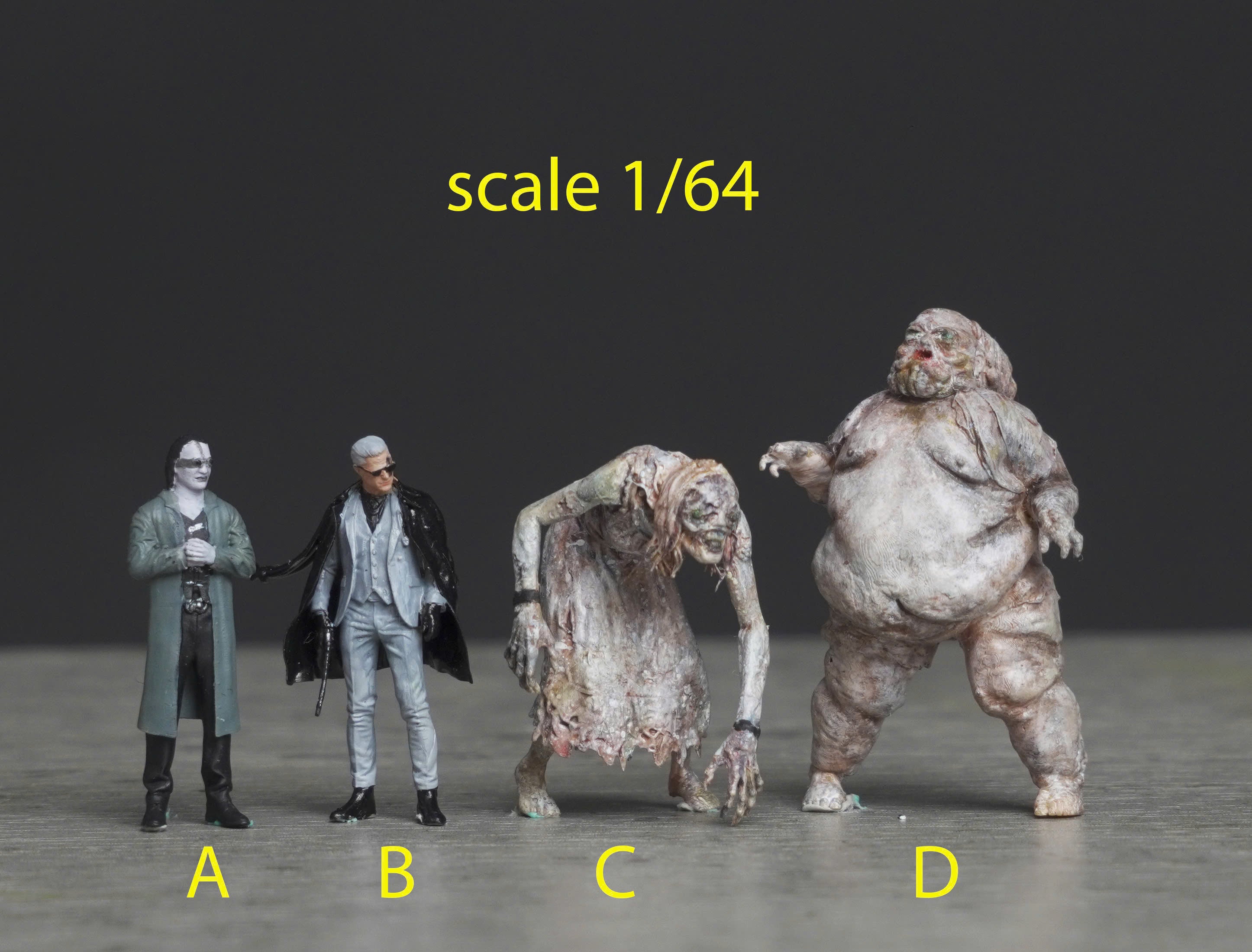 Evil figure HO 1/64 1/43 1/24 1/18 Scale handpaint high detail GE36-39
