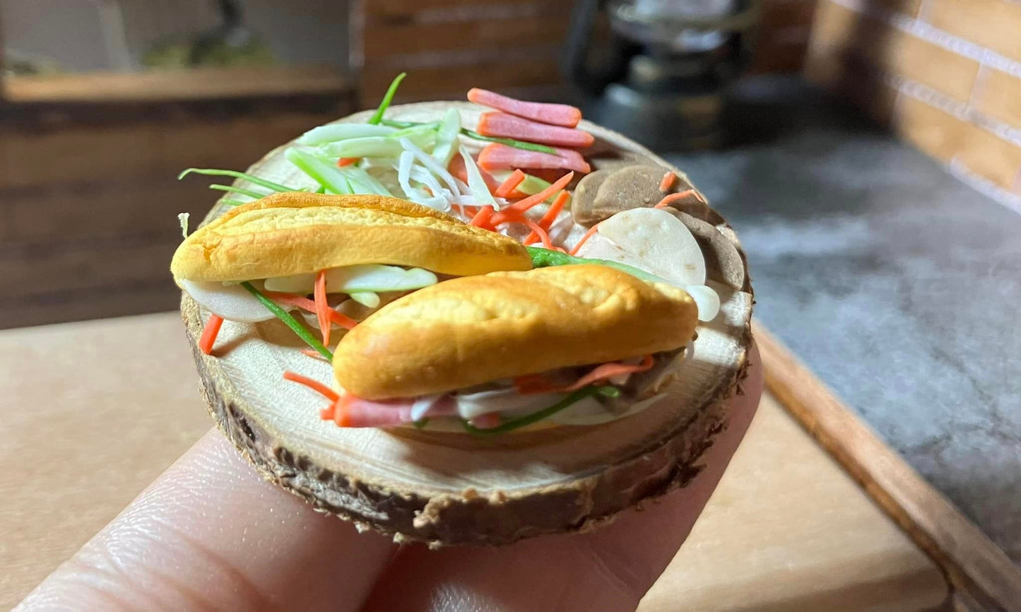 1/12 Banh mi VietNameese Bread Clay Miniature Food