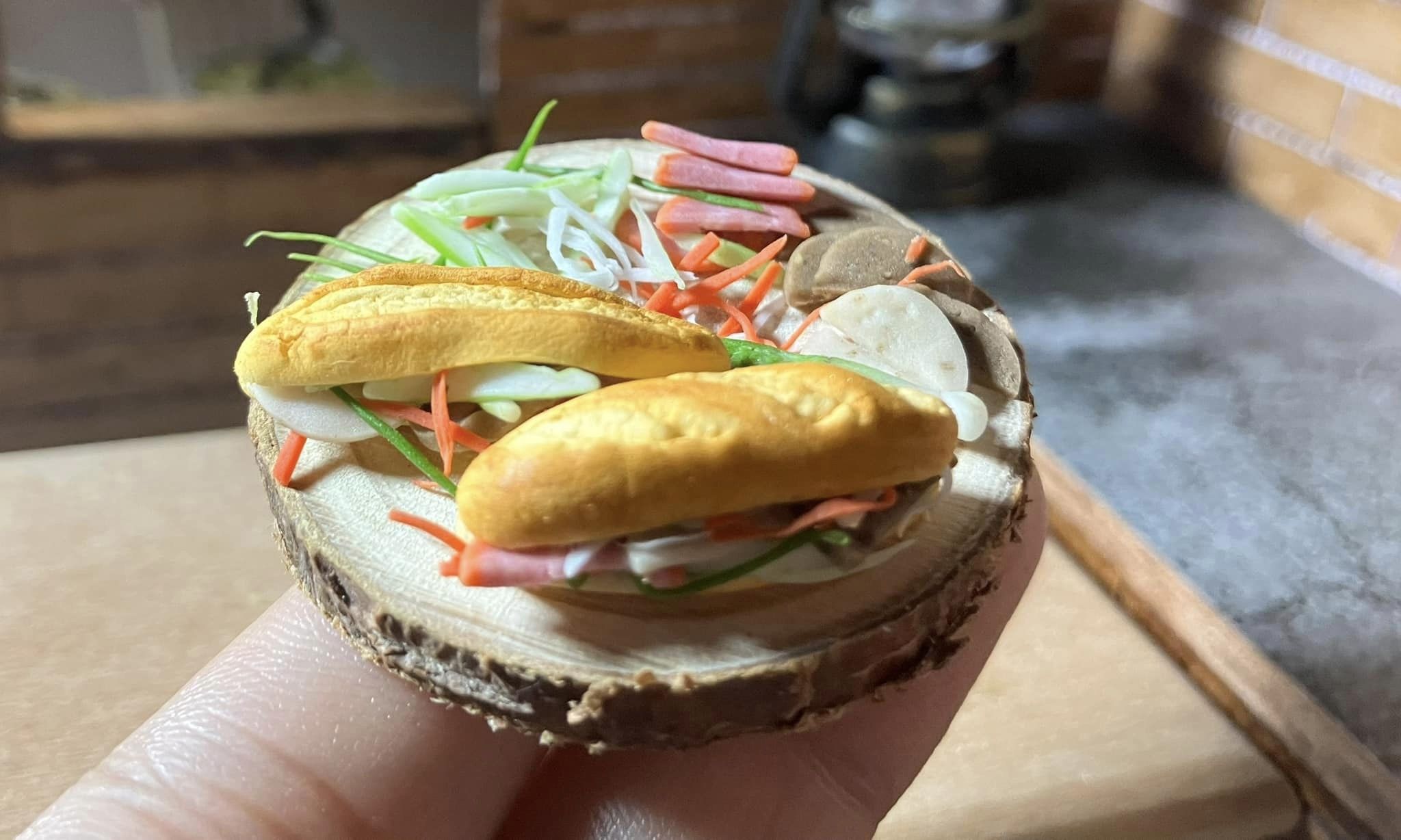 1/12 Banh mi VietNameese Bread Clay Miniature Food