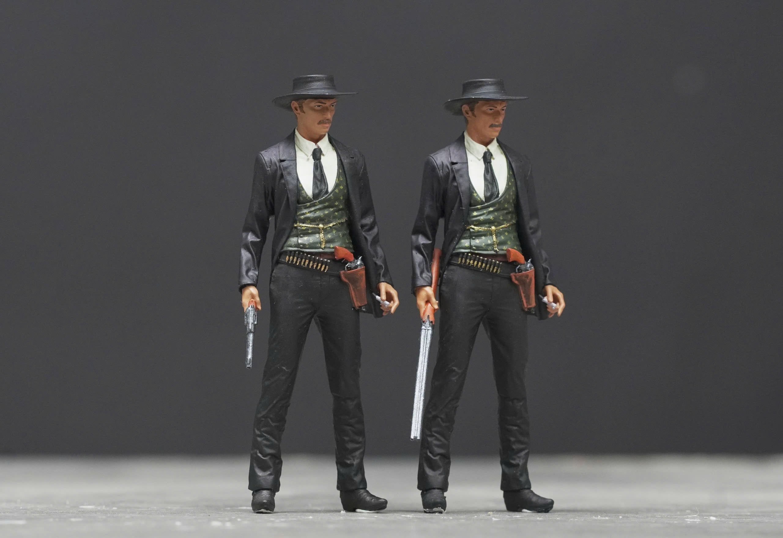 Bad cowboy figure HO 1/64 1/43 1/24 1/18 Scale handpaint high detail