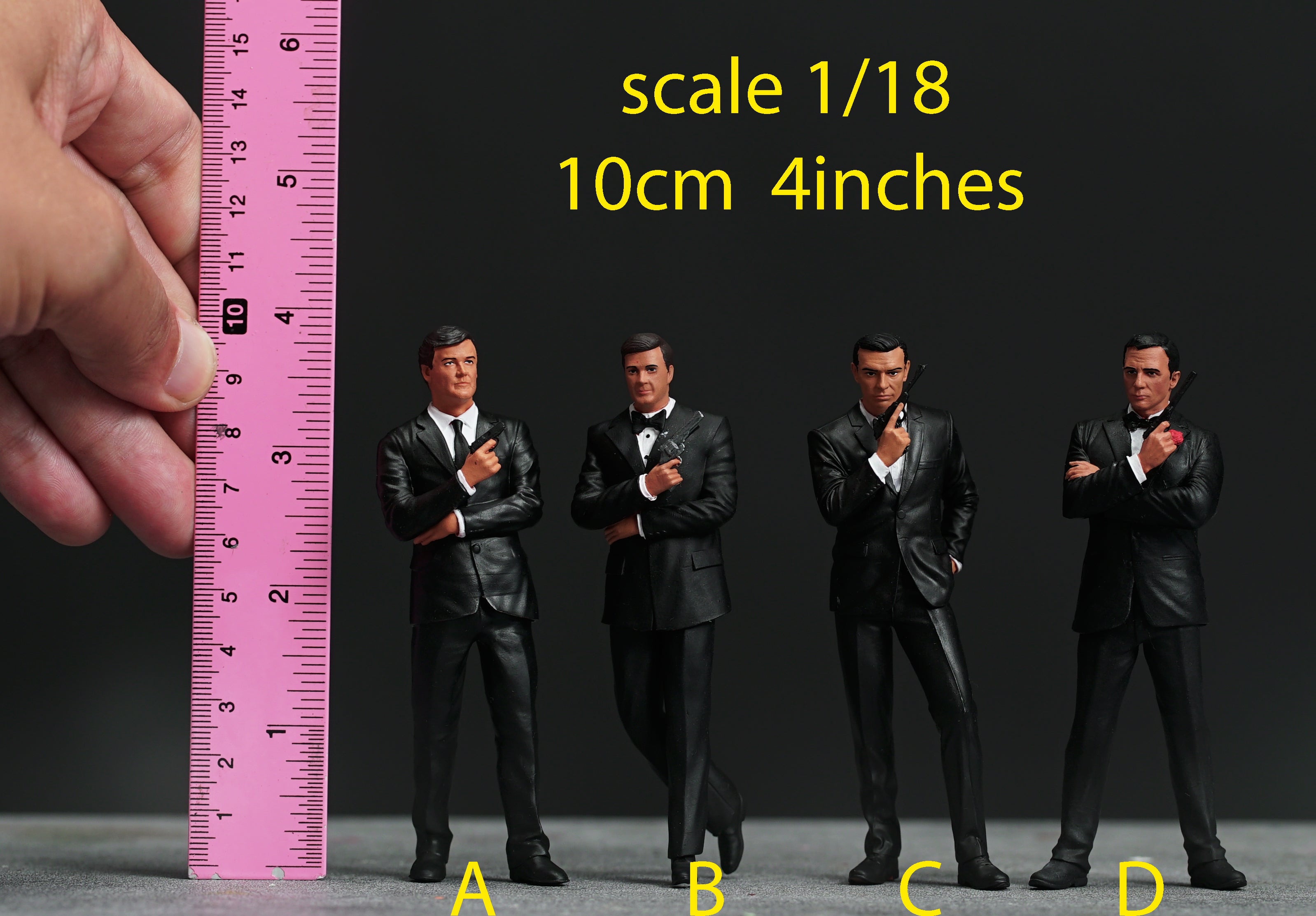 All Spy figure miniature 1:18 to HO scale handpaint high detail