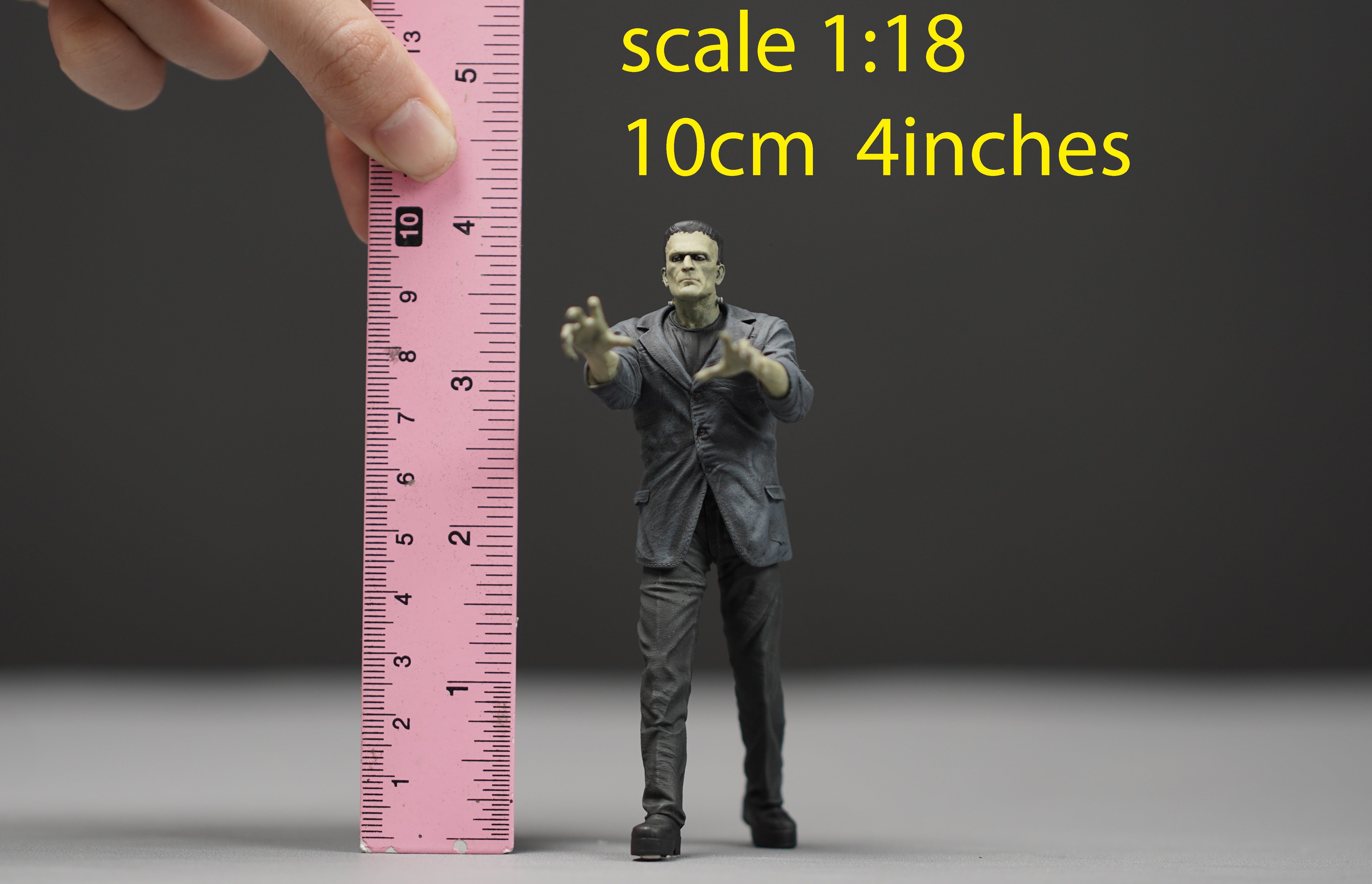 Franken monster figurine handpaint high detail 1:18 to HO scale