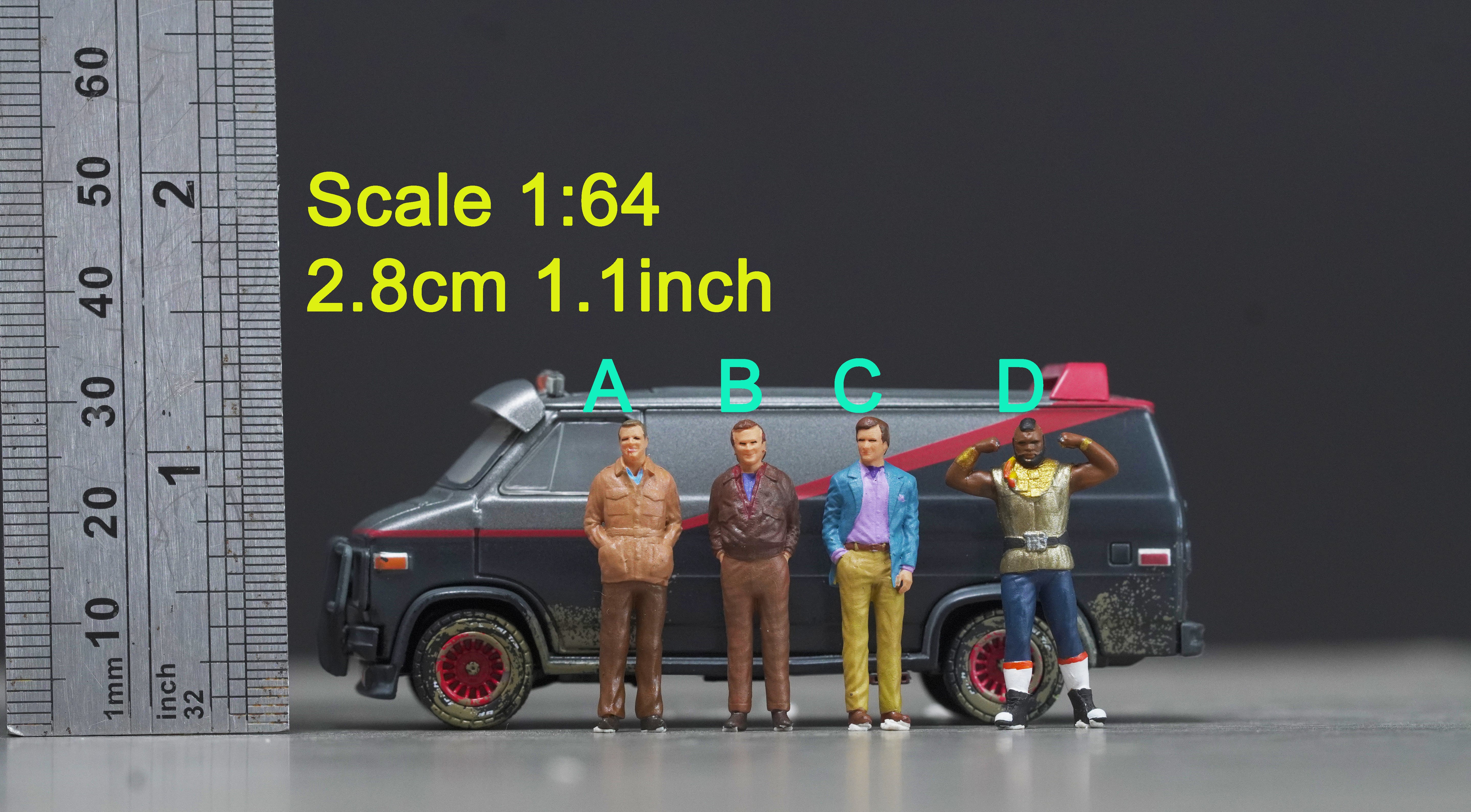 Team A TV figure HO 1:64 Scale handpaint high detail