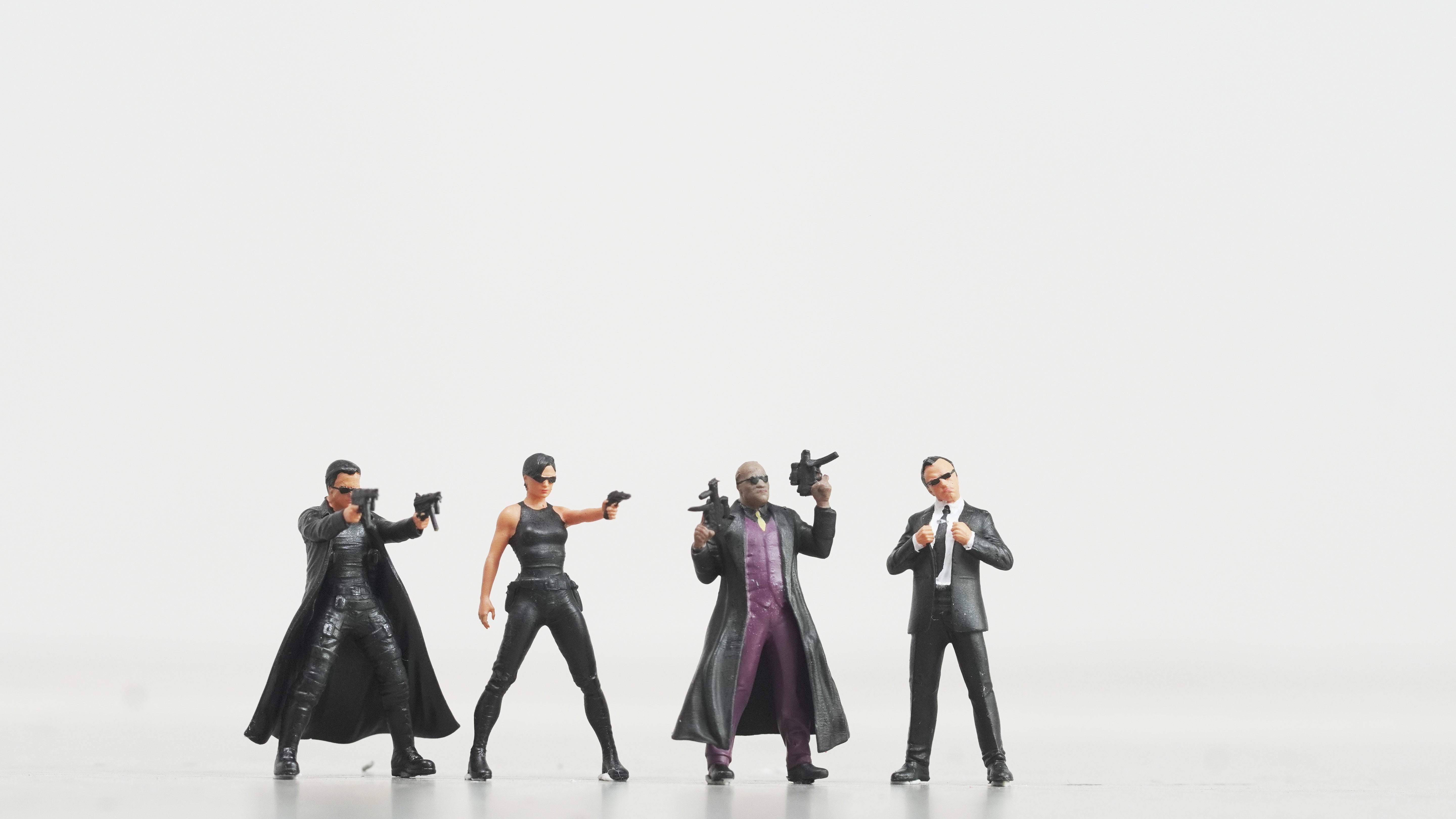 Team In Black figure HO 1:64 Scale handpaint high detail
