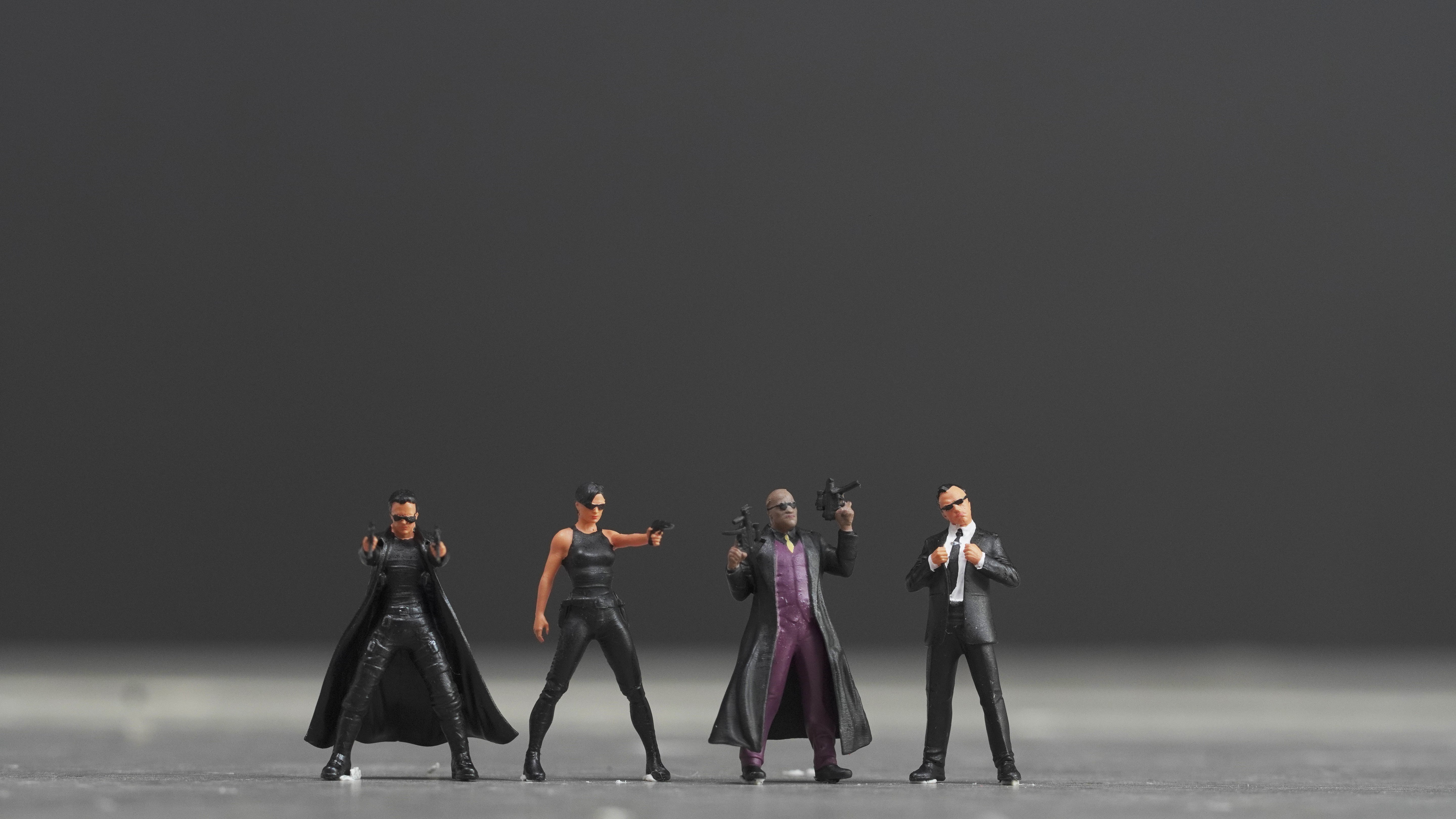 Team In Black figure HO 1:64 Scale handpaint high detail