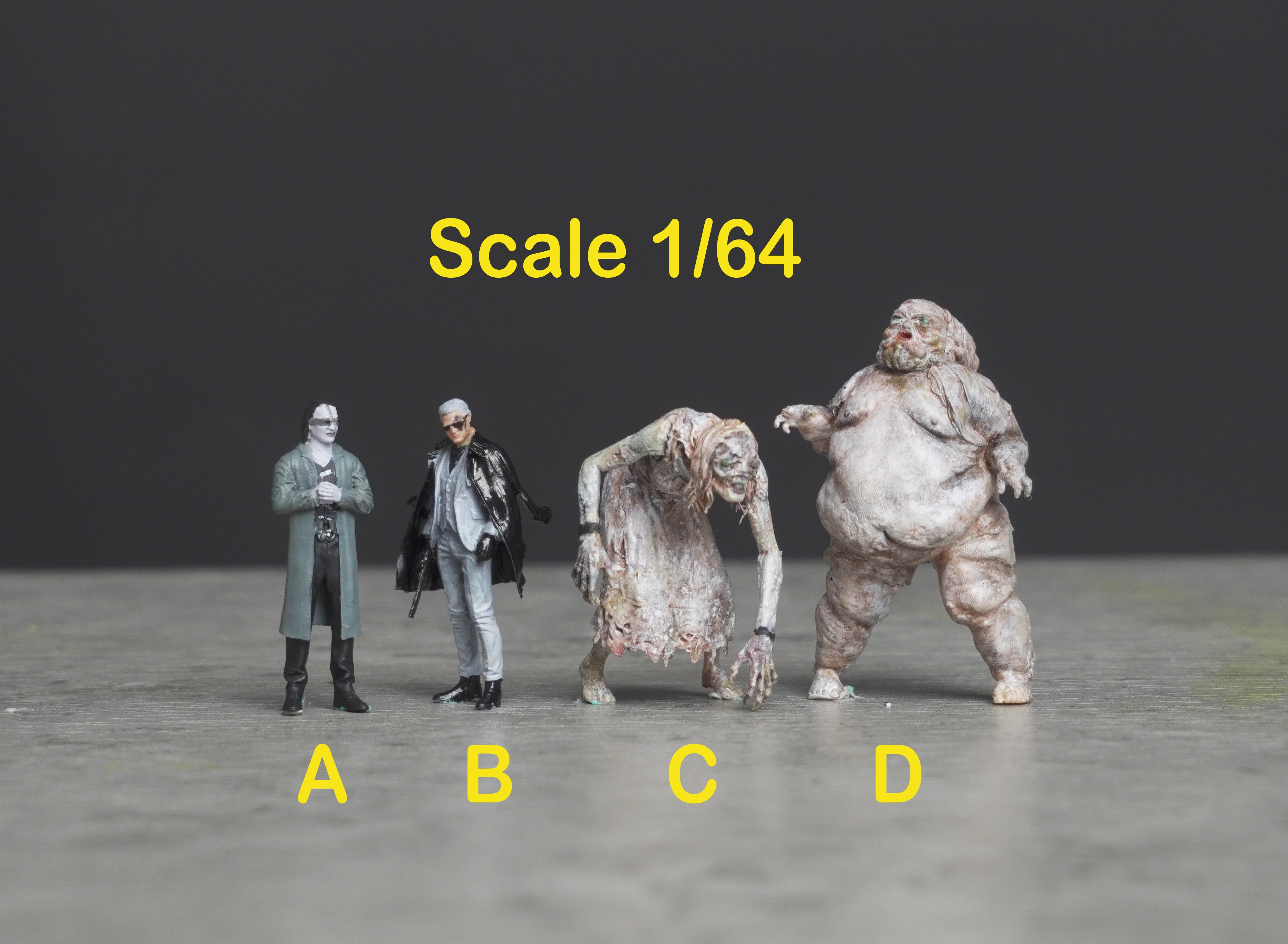 Evil figure HO 1/64 1/43 1/24 1/18 Scale handpaint high detail GE36-39