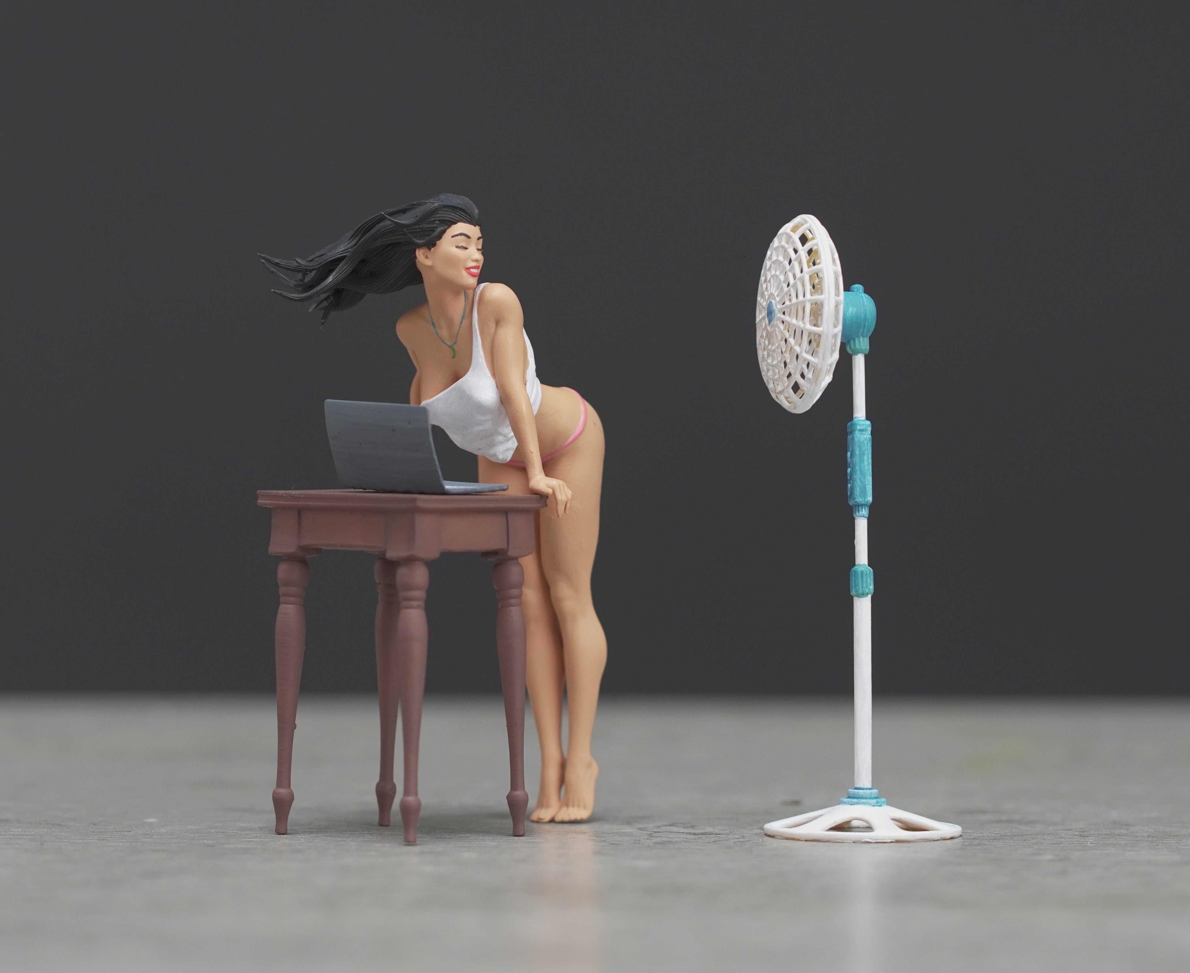 Sexy Pin Up Girl figure HO 1/64 1/43 1/24 1/18 Scale handpaint high detail