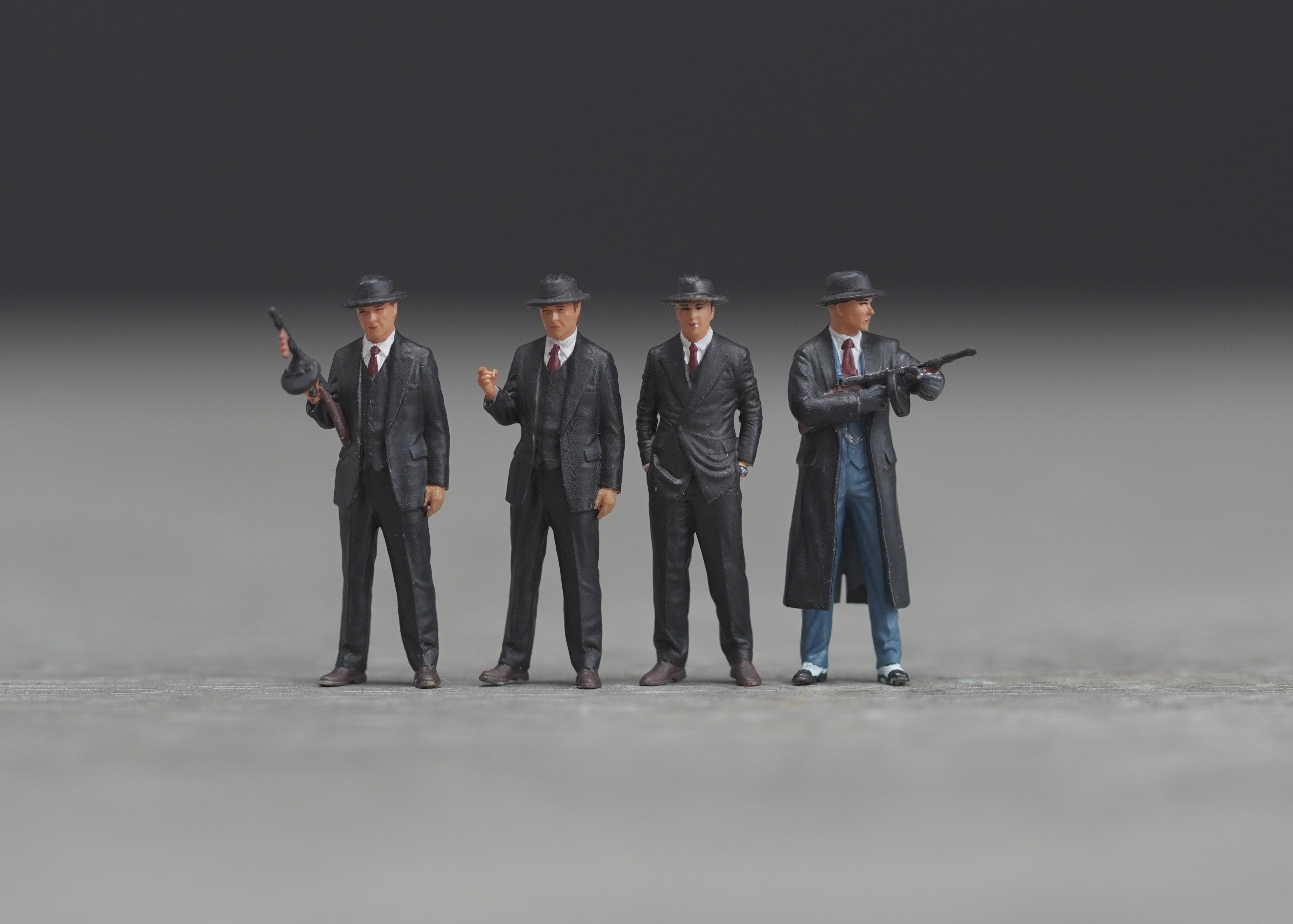Mafia man figure HO 1/64 1/43 1/24 1/18 Scale handpaint high detail AT41-44
