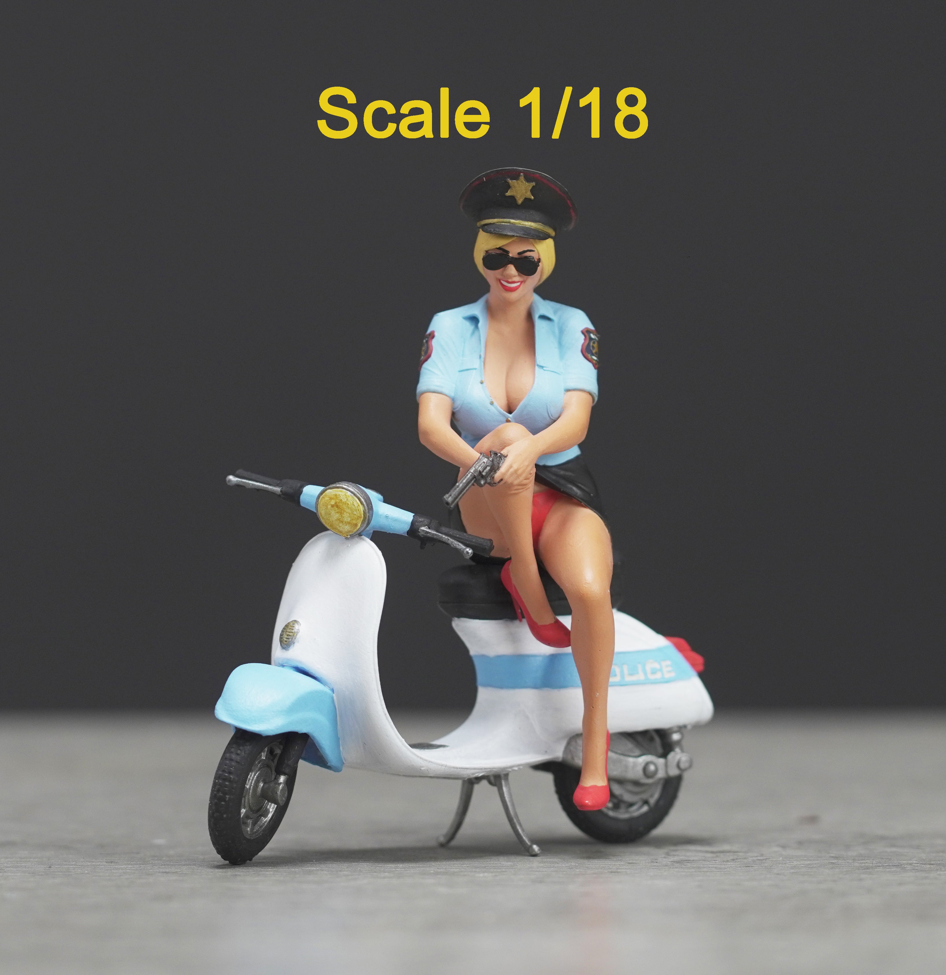 Sexy police girl figure HO 1/64 1/43 1/24 1/18 Scale handpaint high detail O59