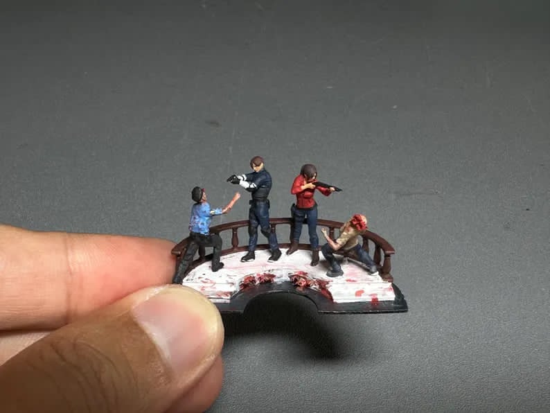 Evil diorama figurine handpaint high detail 1:18 to HO scale