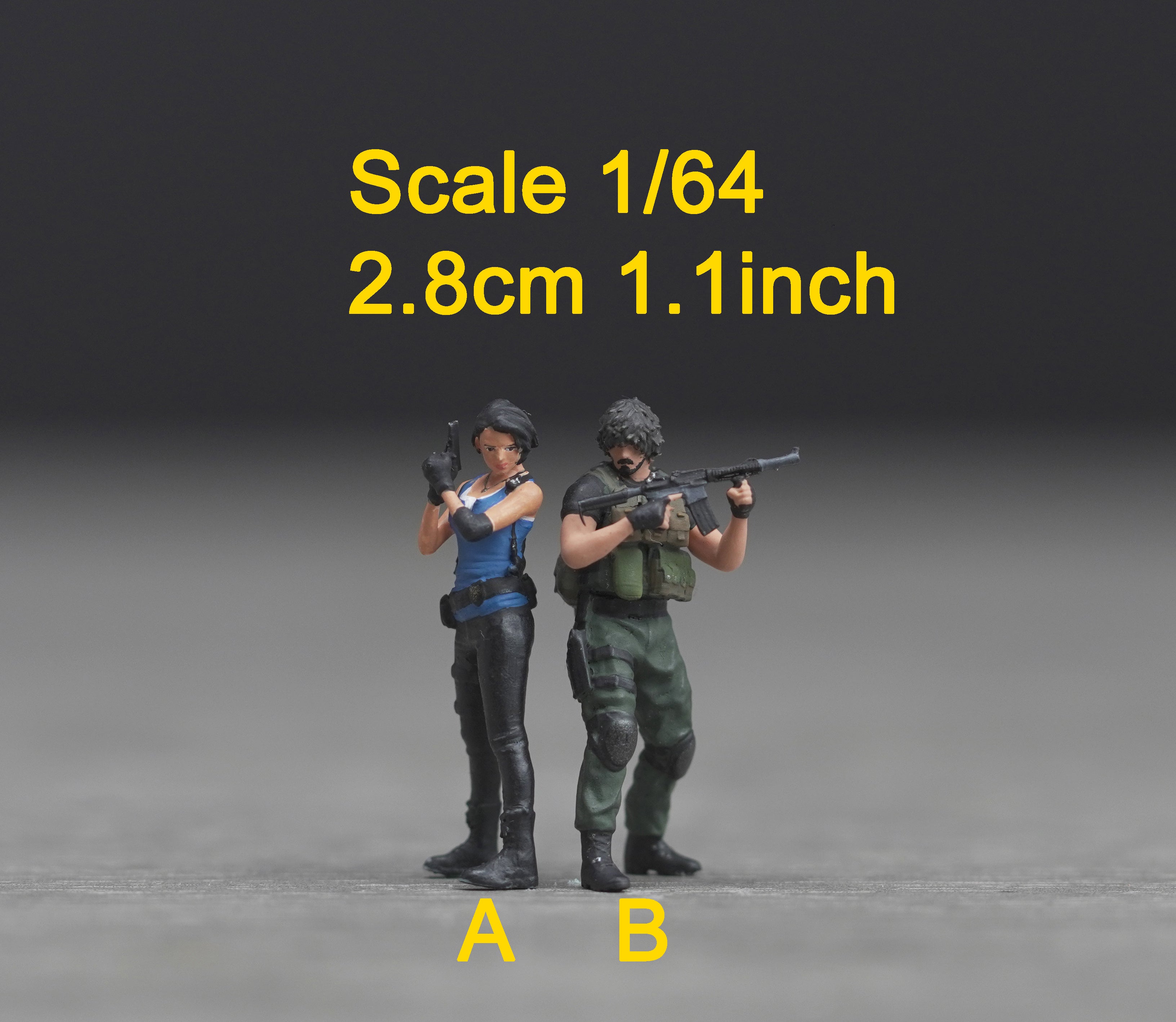 Evil figure HO 1/64 1/43 1/24 1/18 Scale handpaint high detail GE54,55