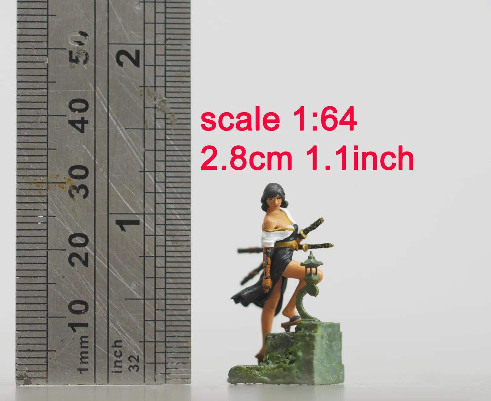 Girl figure HO 1/64 1/43 1/24 1/18 Scale handpaint high detail