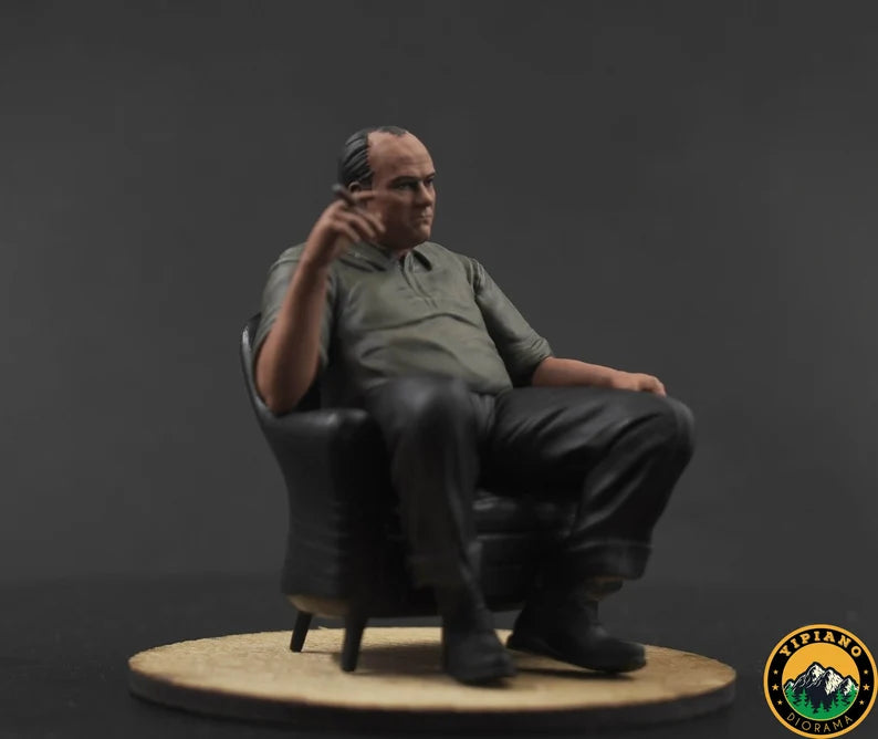 Tony sit on chair figure handpaint high detail 1:18 to HO scale