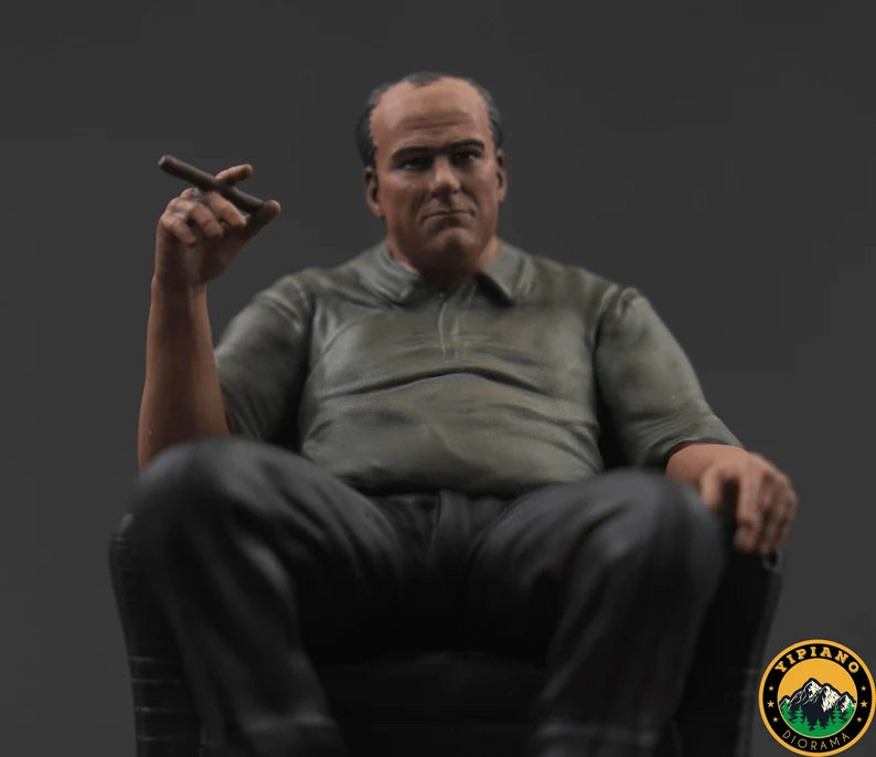 Tony sit on chair figure handpaint high detail 1:18 to HO scale