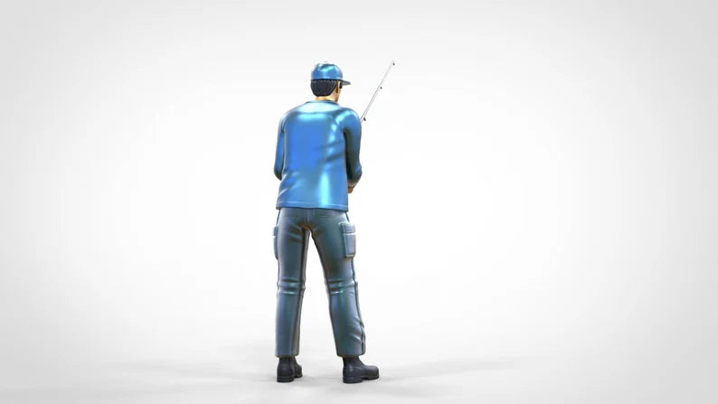 HO & 1:64 Man Fishing handpaint high detail