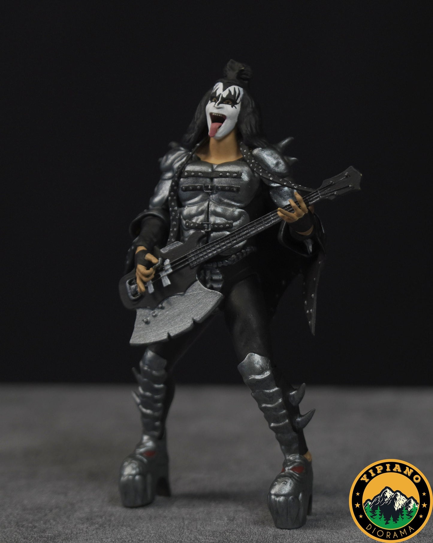 Rocker guitarist figure handpaint high detail 1:18 scale (4inches)