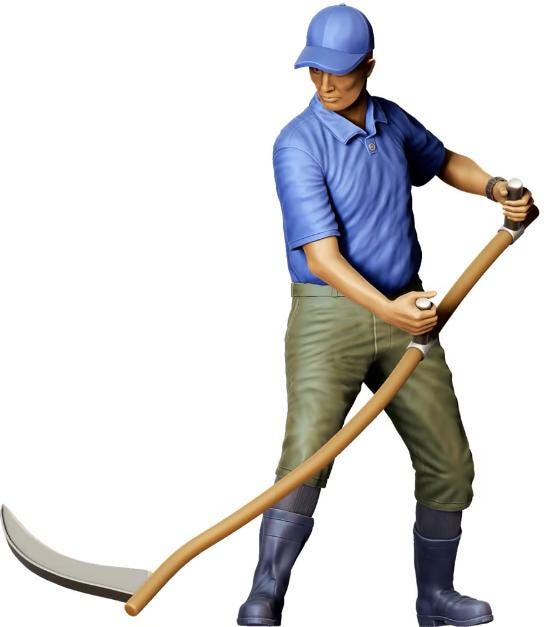 Farmer figure miniature HO 1:64 Scale handpaint high detail