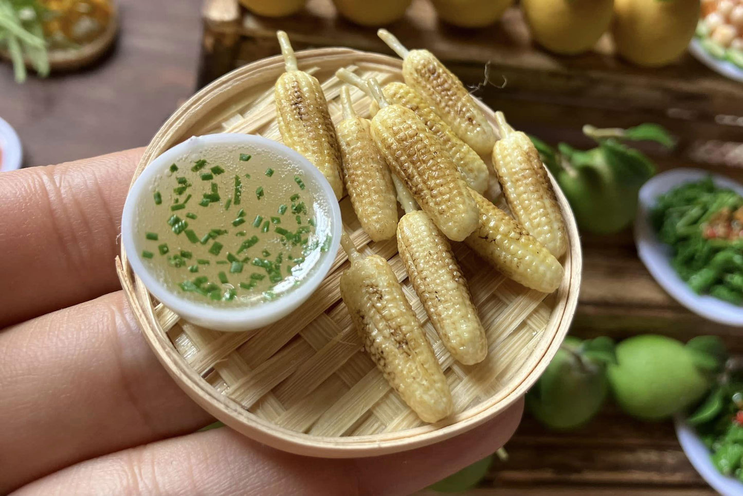 1/12 Vietnamese grilled corn Miniature