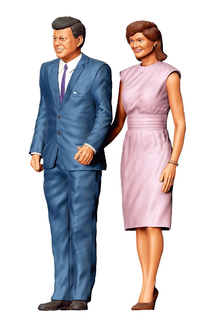 President couple figure high detail painted scale 1/18 to 1/64 HO