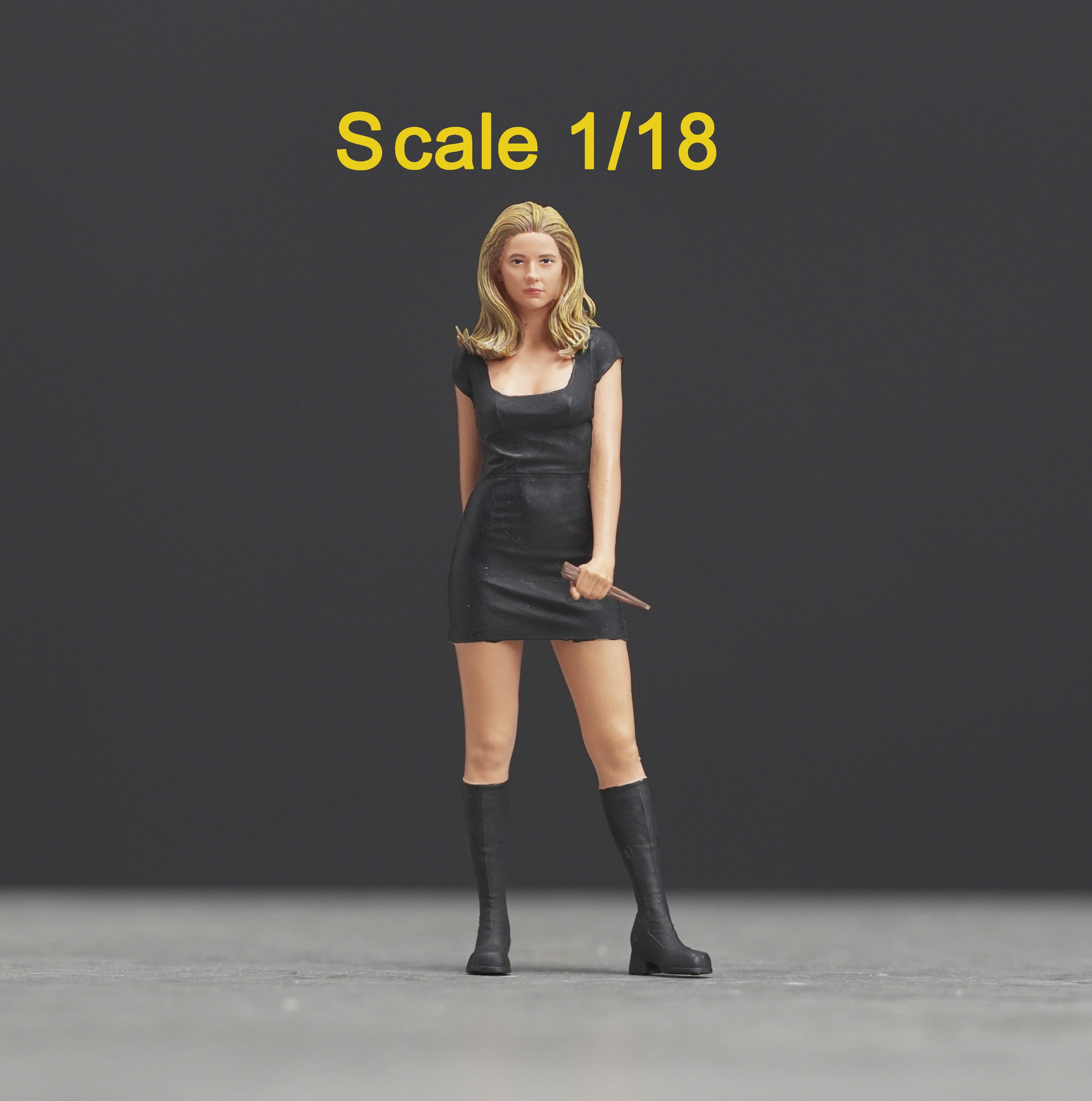 Black girl figure HO 1/64 1/43 1/24 1/18 Scale handpaint high detail G93