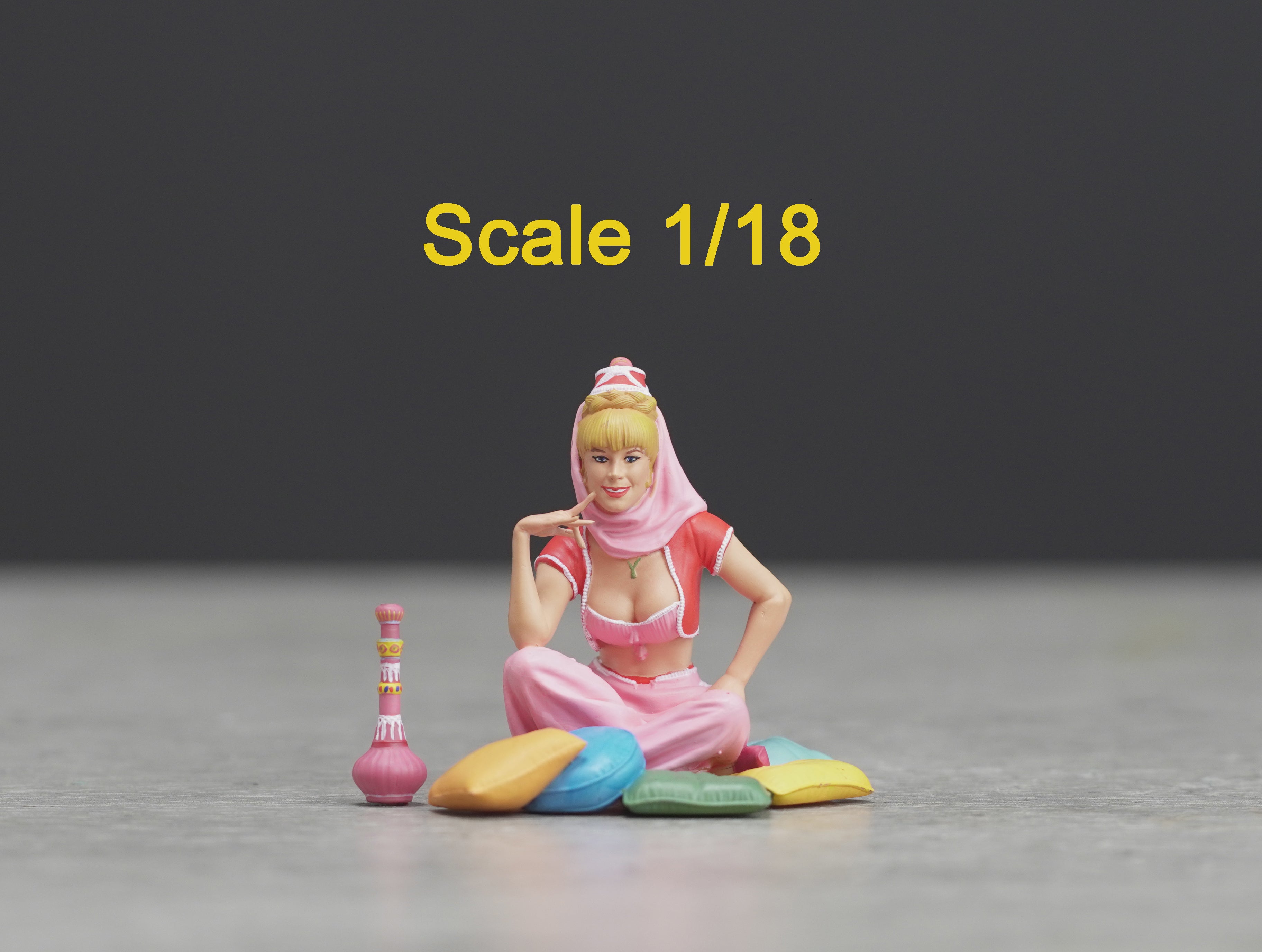 Pink Magic Genie figure HO 1/64 1/43 1/24 1/18 Scale handpaint high detail G92