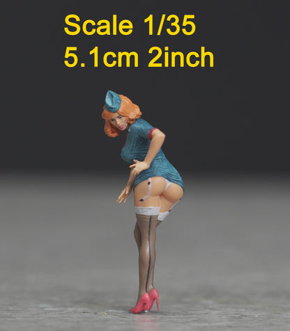 Pin up Girl figure  HO 1/64 1/43 1/24 1/18 Scale handpaint high detail G84