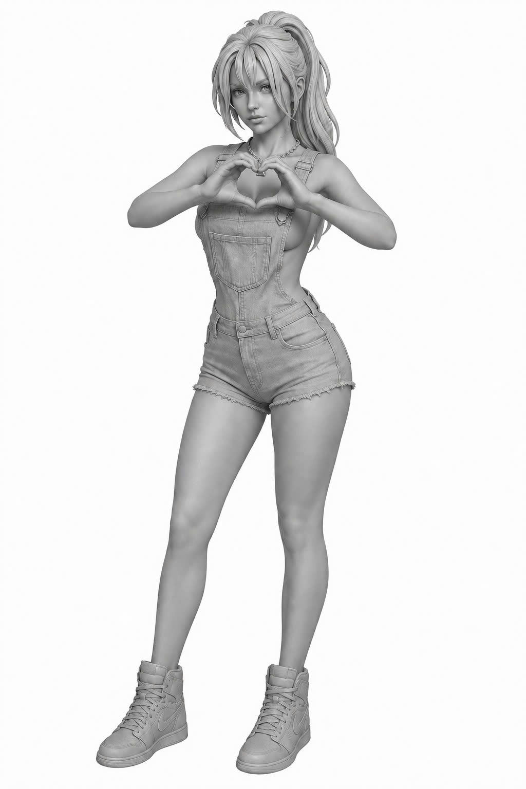 Cute girl figure HO 1/64 1/43 1/24 1/18 Scale handpaint high detail