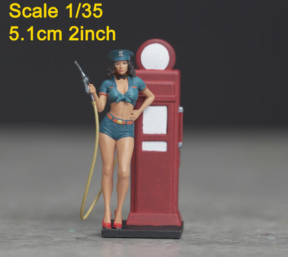 Pin Up Girl figure HO 1/64 1/43 1/24 1/18 Scale handpaint high detail O58