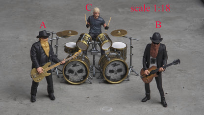 Rock team figure 1:18 to 1/64 HO scale handpaint high detail