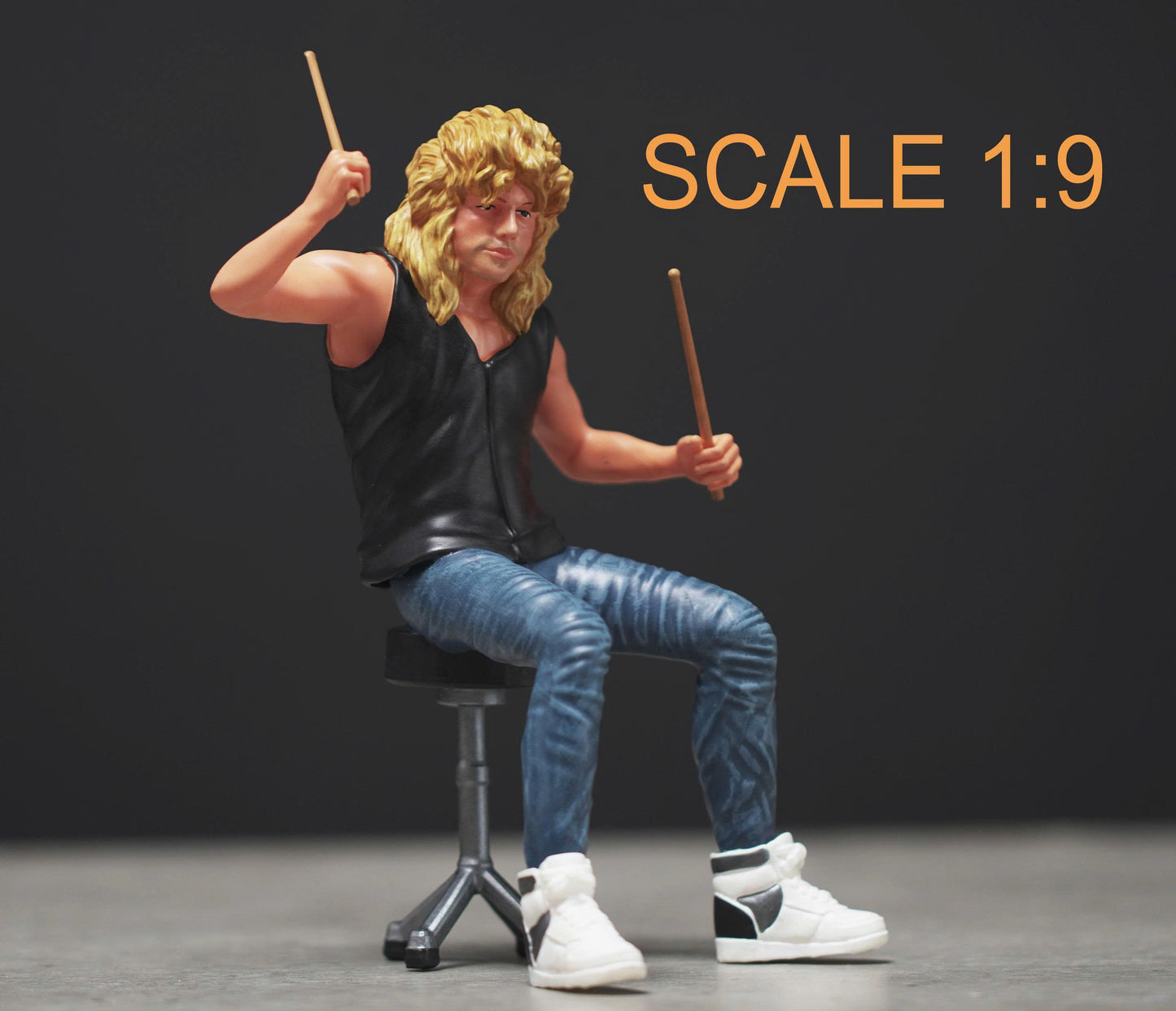 Drummer figure handpaint high detail 1:18 scale