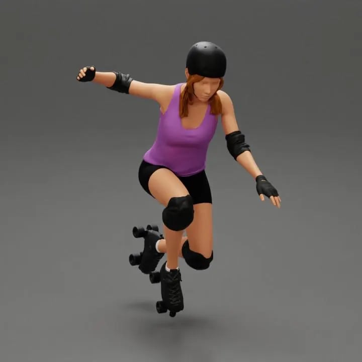 Skate figure HO 1/64 1/18 1/43 Scale handpaint high detail