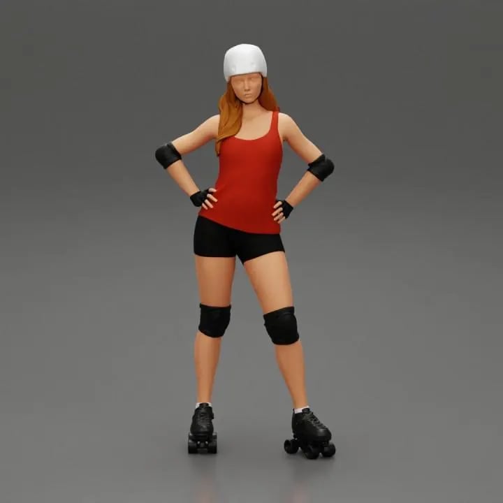 Skate figure HO 1/64 1/18 1/43 Scale handpaint high detail