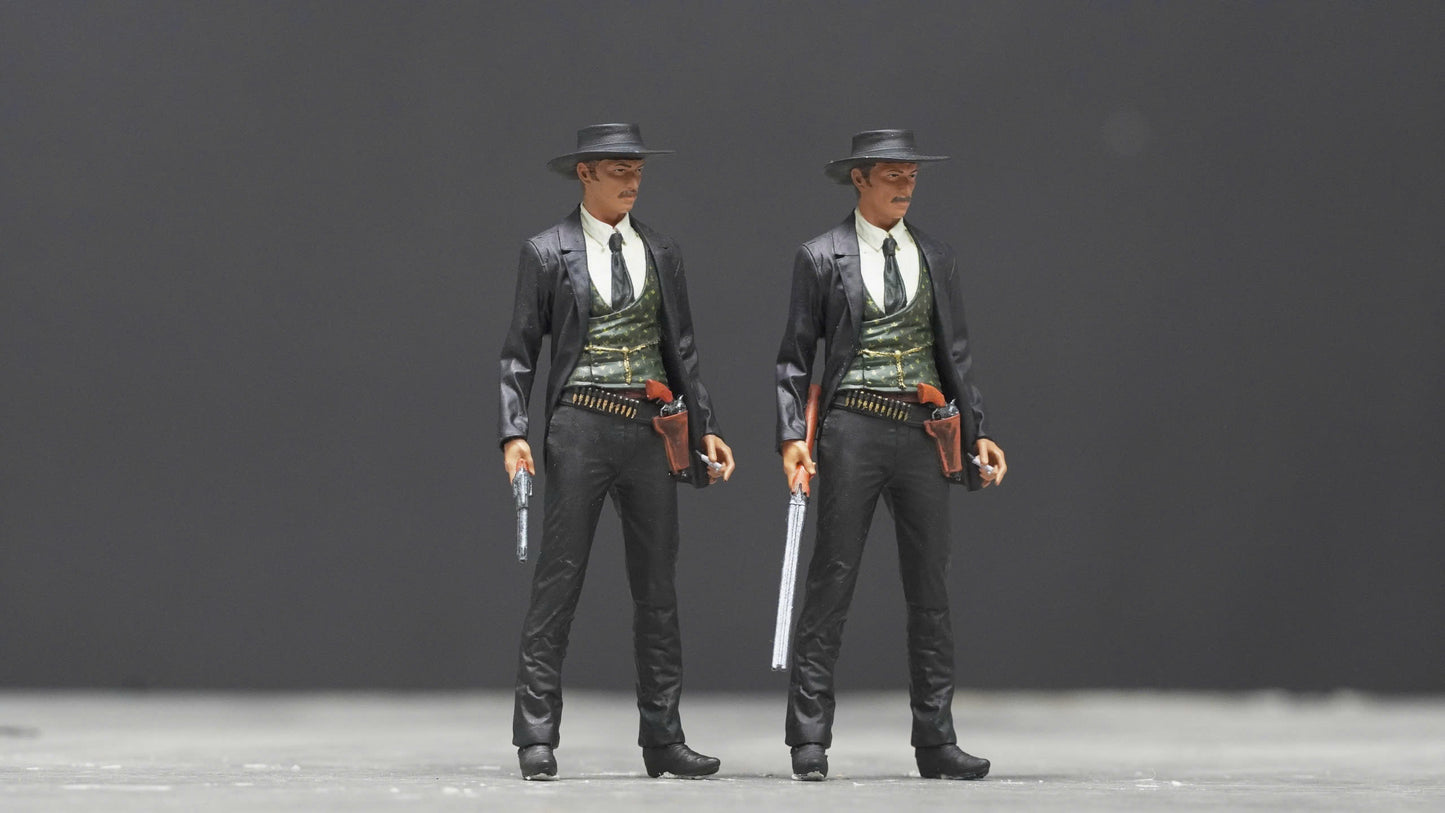 Bad cowboy figure HO 1/64 1/43 1/24 1/18 Scale handpaint high detail