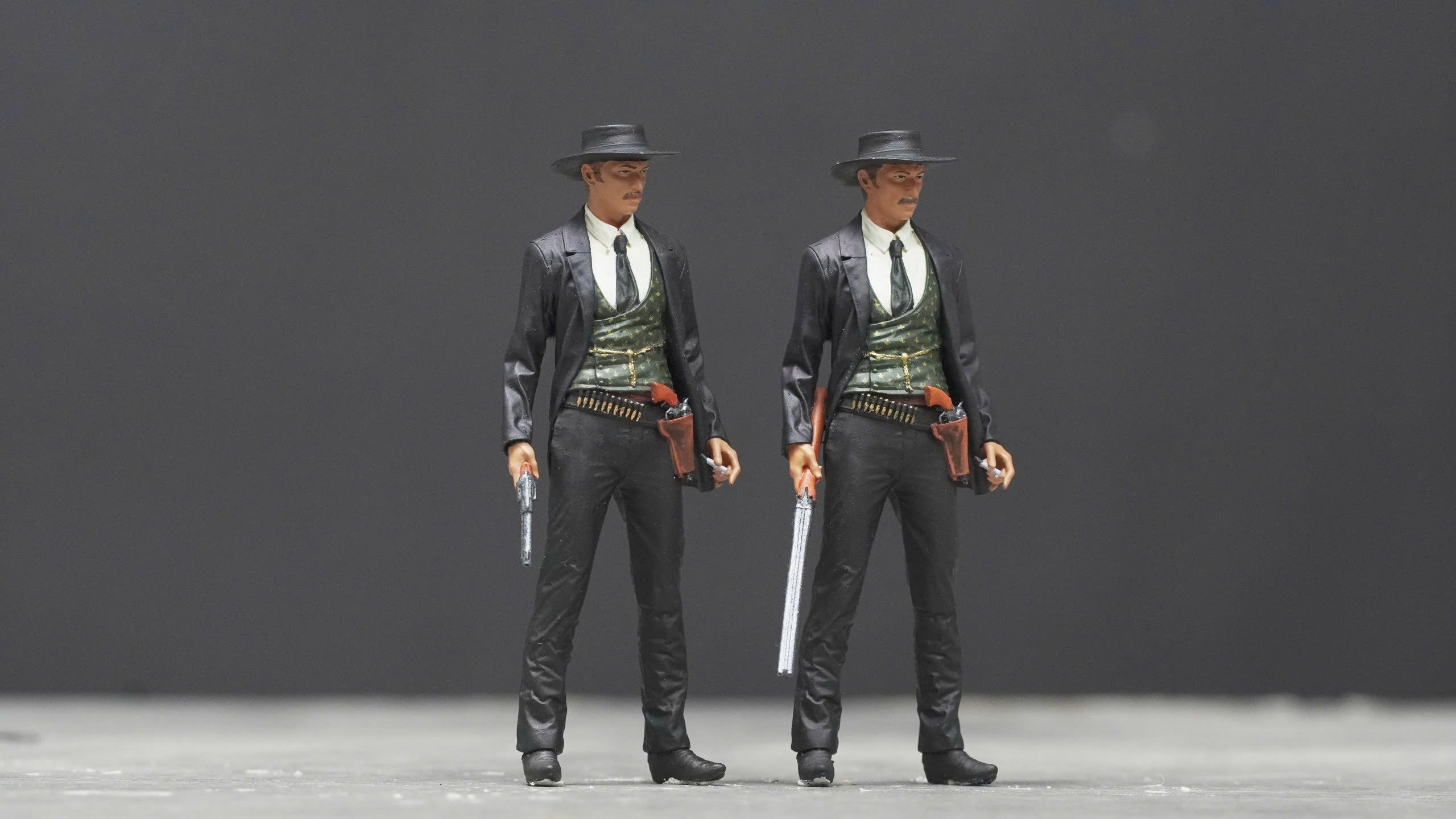 Bad cowboy figure HO 1/64 1/43 1/24 1/18 Scale handpaint high detail