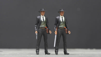 Bad cowboy figure HO 1/64 1/43 1/24 1/18 Scale handpaint high detail