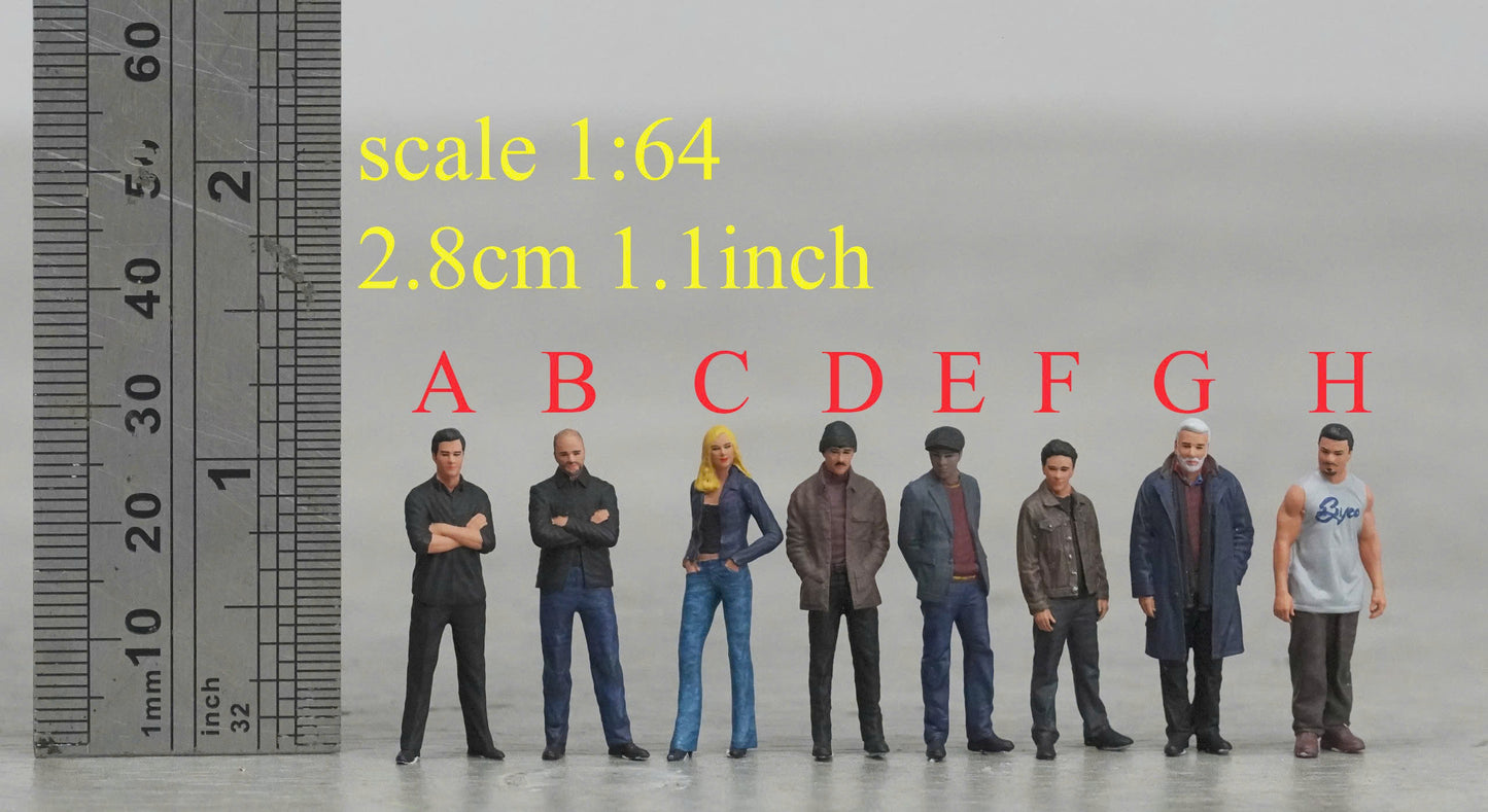 Italian men figure HO 1/64 1/18 1/43 Scale handpaint high detail