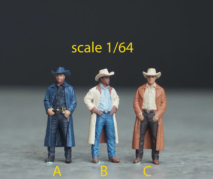 Texas Cowboy figure 1:18 to 1/64 HO scale handpaint high detail