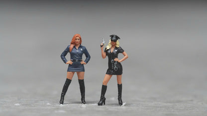 Policewoman figure HO 1/64 1/43 1/24 1/18 Scale handpaint high detail