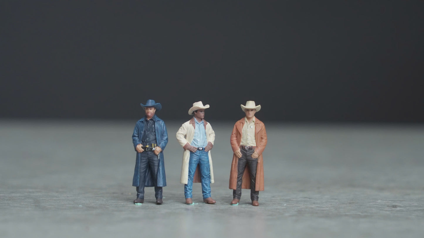 Texas Cowboy figure 1:18 to 1/64 HO scale handpaint high detail