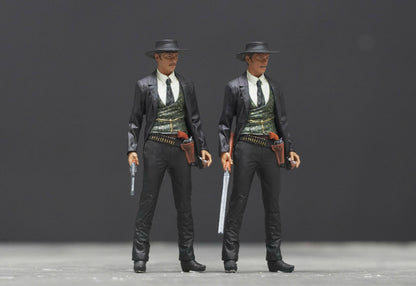 Bad cowboy figure HO 1/64 1/43 1/24 1/18 Scale handpaint high detail