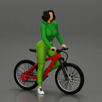 Bike figure miniature 1:18 to HO scale handpaint high detail