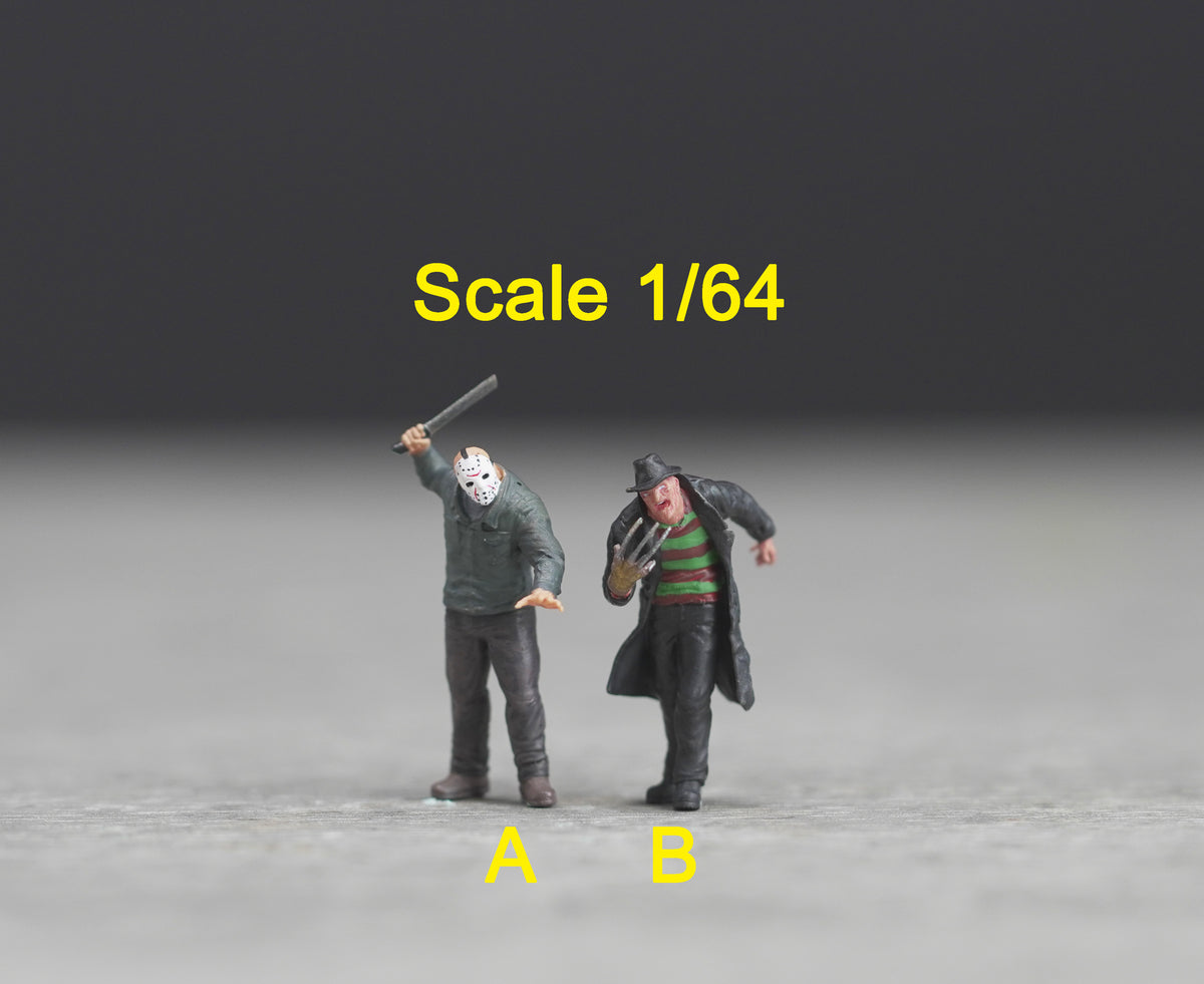 Horror killer figure HO 1/64 1/43 1/24 1/18 Scale handpaint high detail A284-285