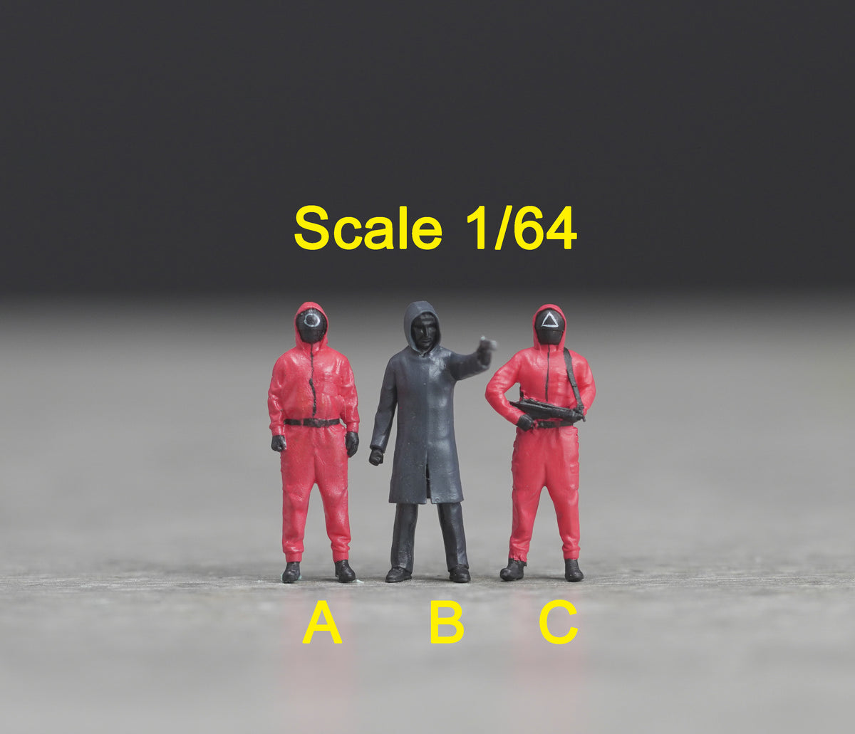Squid figure HO 1/64 1/43 1/24 1/18 Scale handpaint high detail