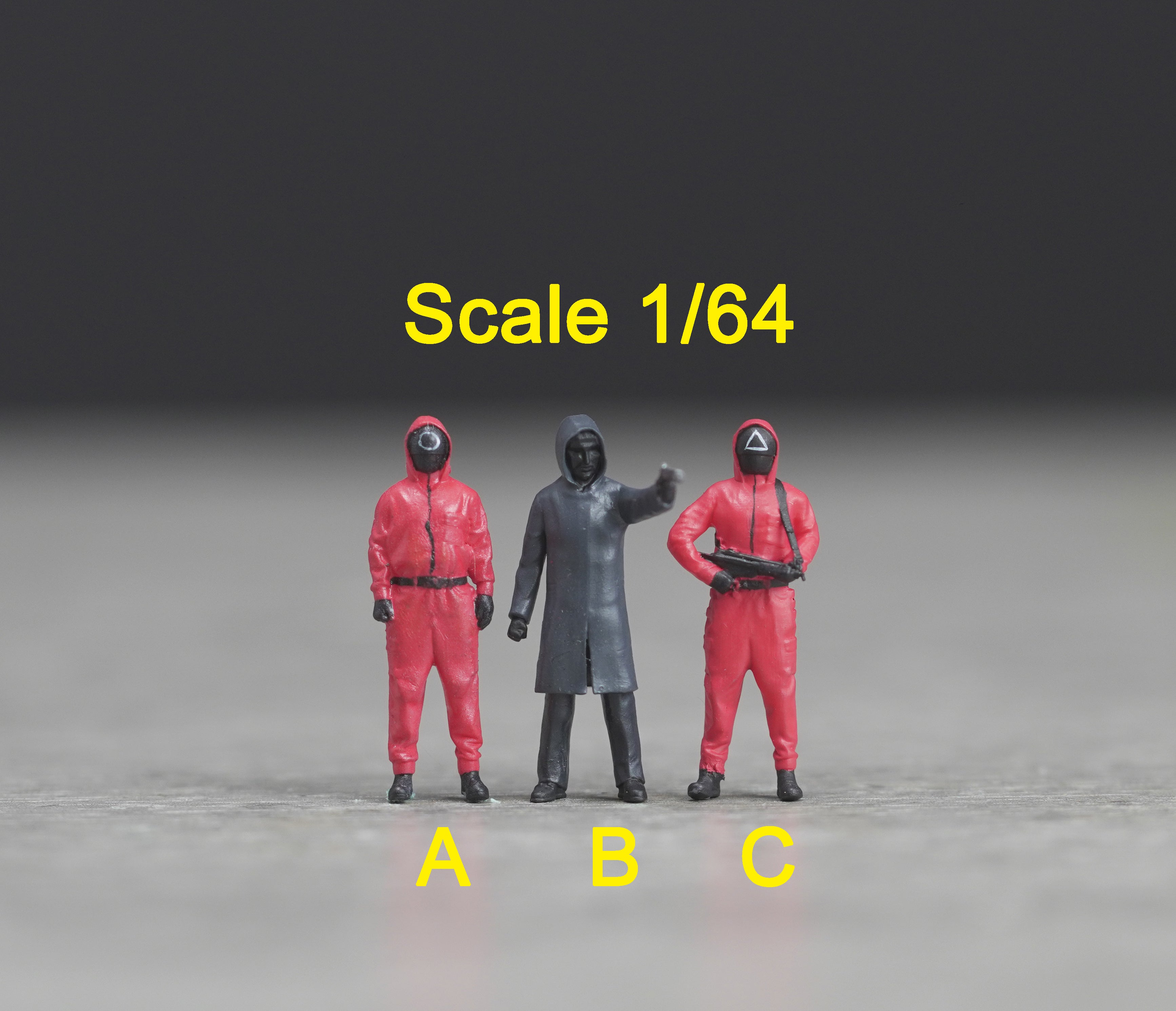 Squid figure HO 1/64 1/43 1/24 1/18 Scale handpaint high detail