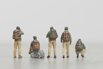 Hiker man figure HO 1/64 1/18 1/43 Scale handpaint high detail