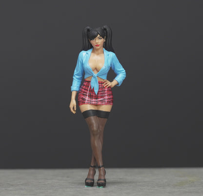 School sexy girl figure  HO 1/64 1/43 1/24 1/18 Scale handpaint high detail