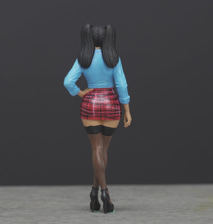 School sexy girl figure  HO 1/64 1/43 1/24 1/18 Scale handpaint high detail