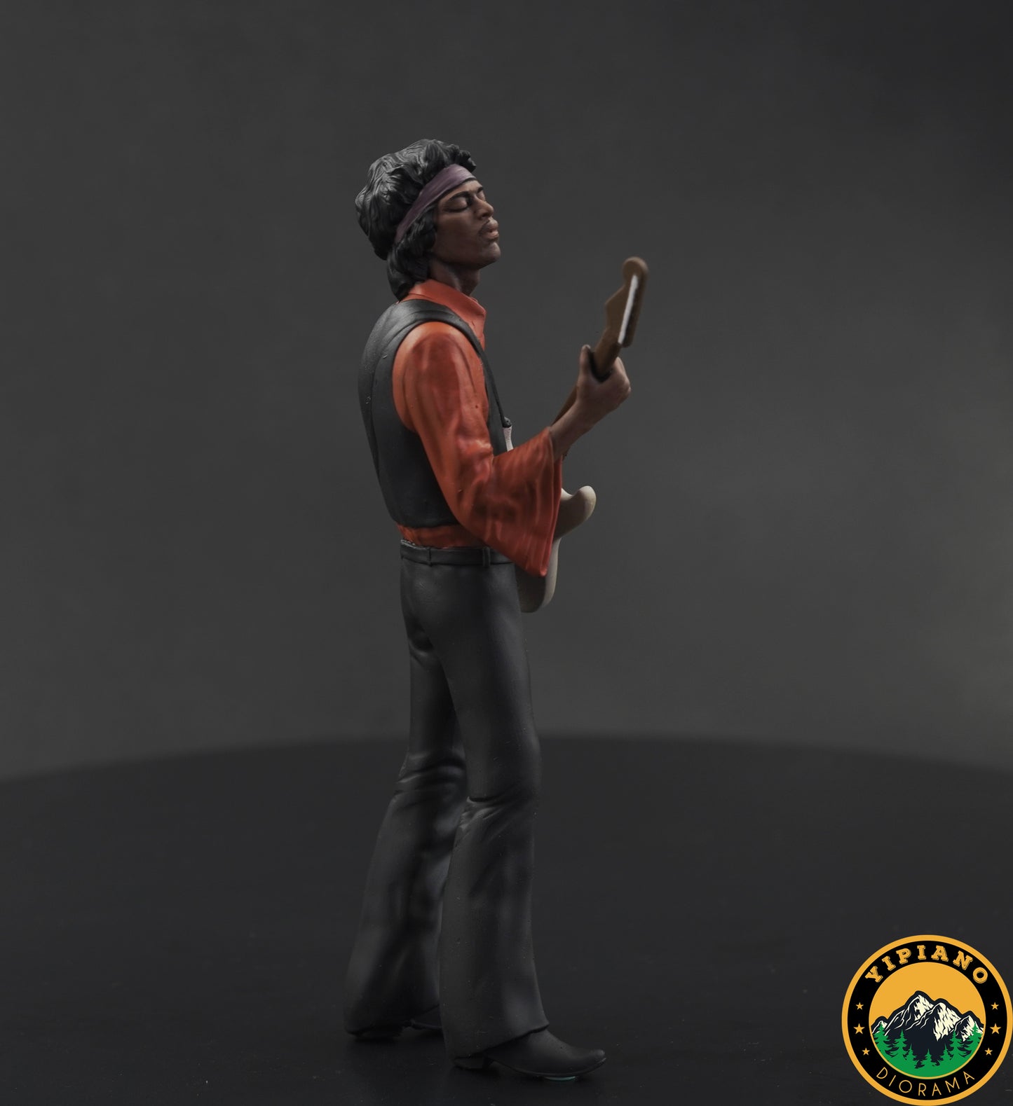 Black Guitarist rocker figure handpaint high detail 1:18 to HO scale