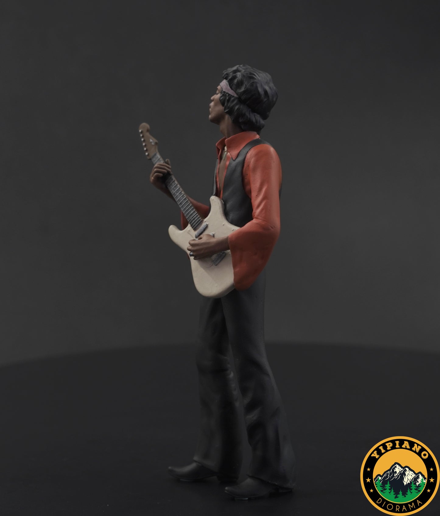 Black Guitarist rocker figure handpaint high detail 1:18 to HO scale